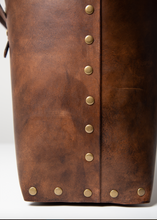 Load image into Gallery viewer, Rivet Tote Bag - Antique Brown