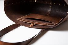 Load image into Gallery viewer, Rivet Tote Bag - Antique Brown