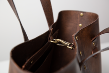 Load image into Gallery viewer, Rivet Tote Bag - Antique Brown