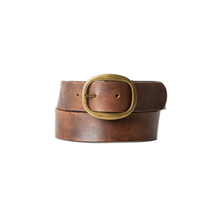 Load image into Gallery viewer, Belt - Antique Brown w/Brass Buckle