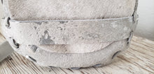 Load image into Gallery viewer, Small Crossbody - Silver Metallic Cowhide
