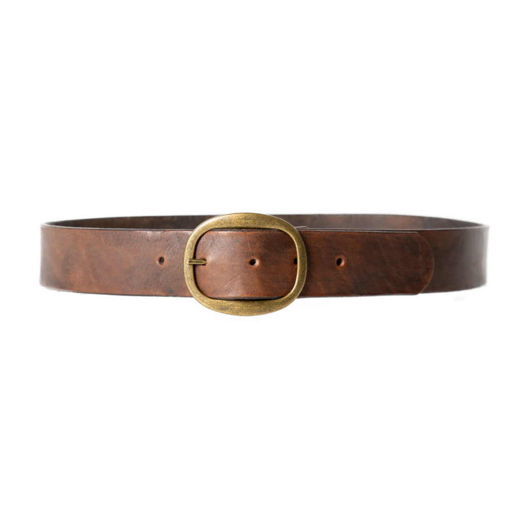 Belt - Antique Brown w/Brass Buckle